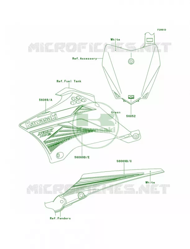 DecalsDEF Kawasaki MOTOS 110 2014 KLX110L  KLX110DEF