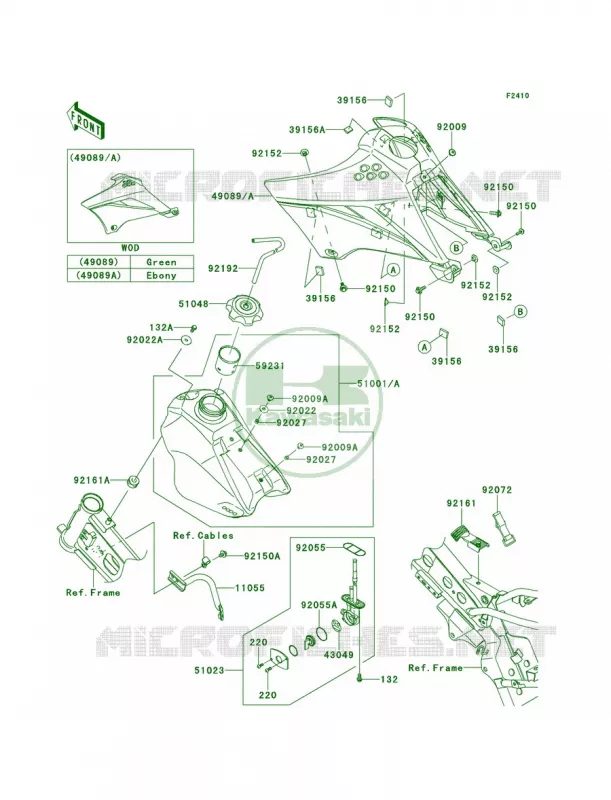 Fuel Tank Kawasaki MOTOS 110 2014 KLX110L  KLX110DEF