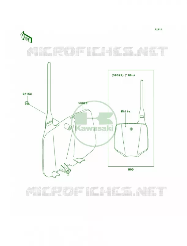 Accessory Kawasaki MOTOS 65 2006 KX65  KX65A6F