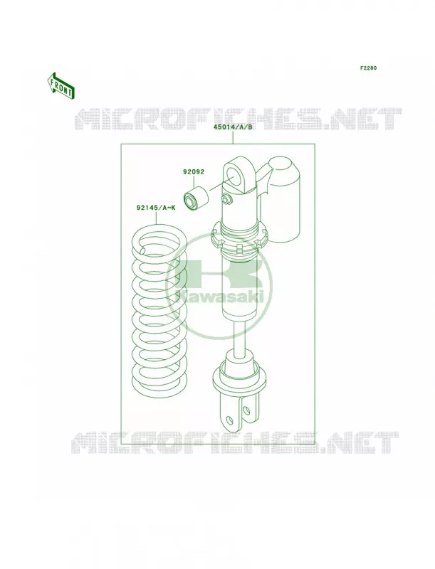 Shock Absorbers Kawasaki MOTOS 65 2006 KX65  KX65A6F