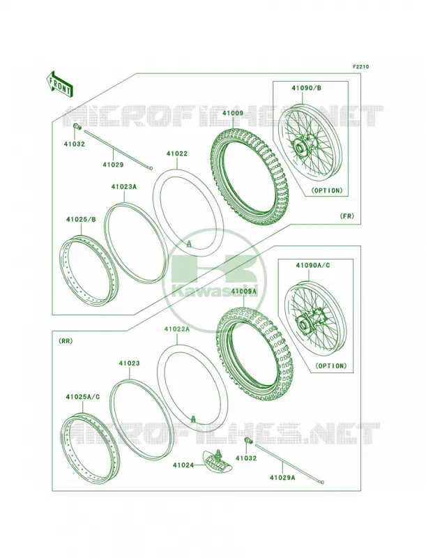 WheelsTires Kawasaki MOTOS 65 2006 KX65  KX65A6F