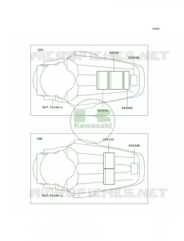 LabelsA6FA7F Kawasaki MOTOS 85 2006 KX85  KX85A6F