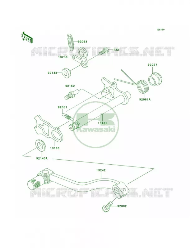 Gear Change Mechanism Kawasaki MOTOS 100 2005 KX100  KX100-D5