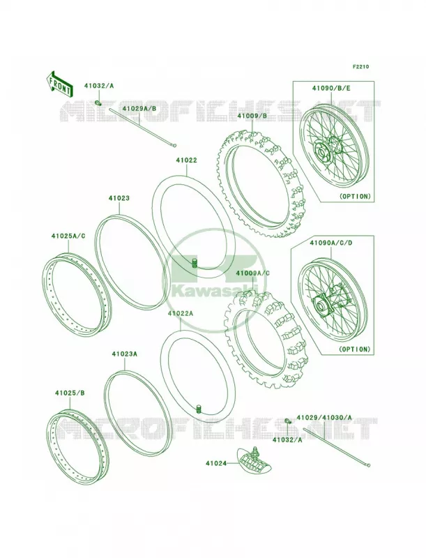 WheelsTires Kawasaki MOTOS 100 2005 KX100  KX100-D5