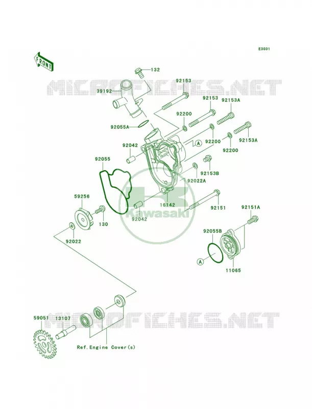 Water Pump Kawasaki MOTOS 250 2005 KX250F  KX250-N2