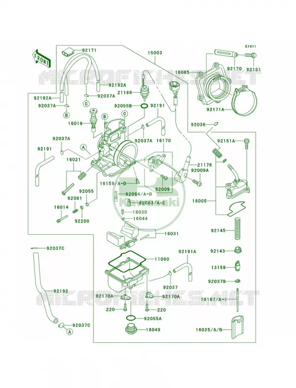 Carburetor Kawasaki MOTOS 250 2005 KX250  KX250-R1