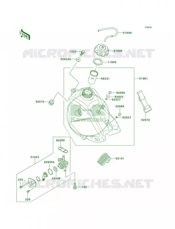 Fuel Tank Kawasaki MOTOS 65 2005 KX65  KX65-A6