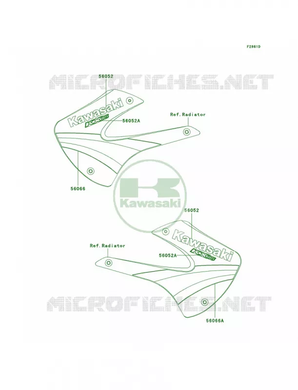 DecalsA5 Kawasaki MOTOS 85 2005 KX85  KX85-A5