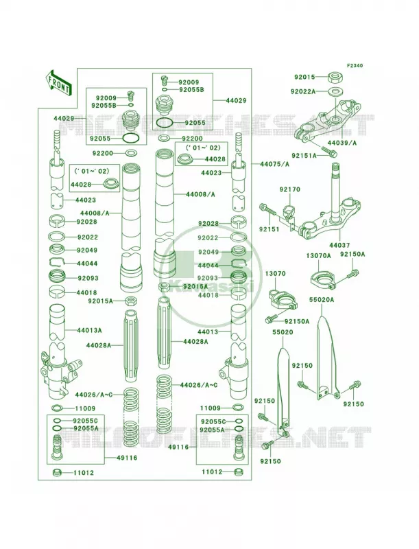 Front Fork Kawasaki MOTOS 85 2005 KX85  KX85-A5