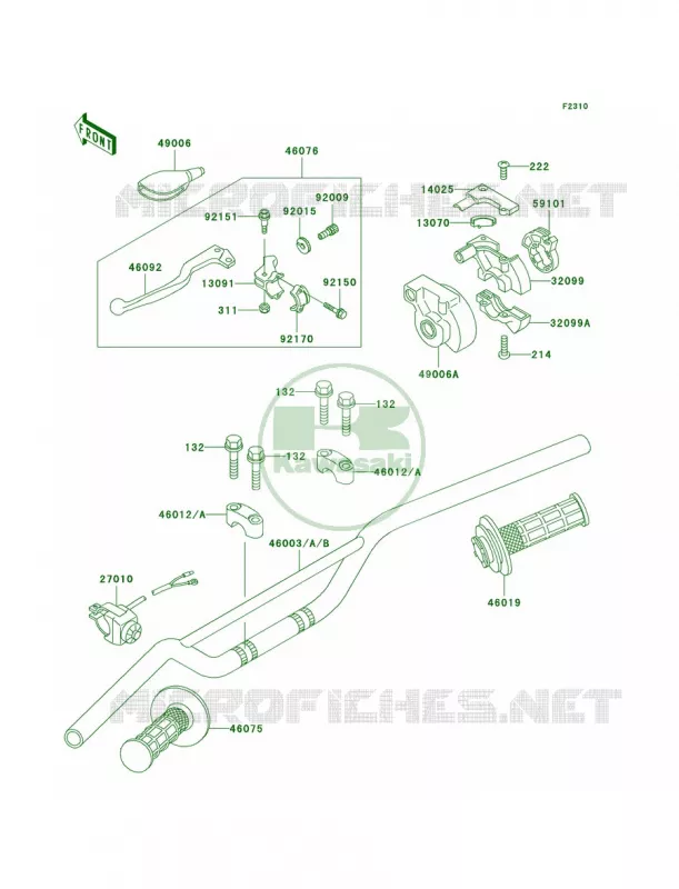 Handlebar Kawasaki MOTOS 85 2005 KX85  KX85-A5
