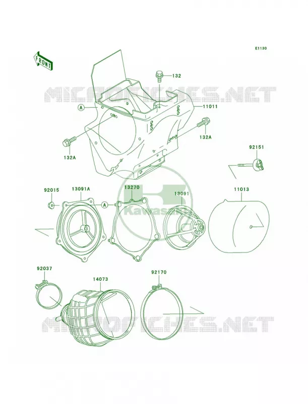Air Cleaner Kawasaki MOTOS 100 2004 KX100  KX100-D4