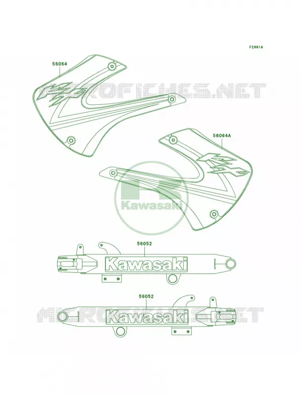 DecalsD2 Kawasaki MOTOS 100 2004 KX100  KX100-D4