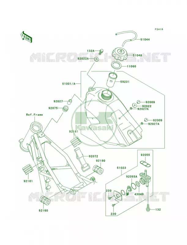 Fuel Tank Kawasaki MOTOS 100 2004 KX100  KX100-D4