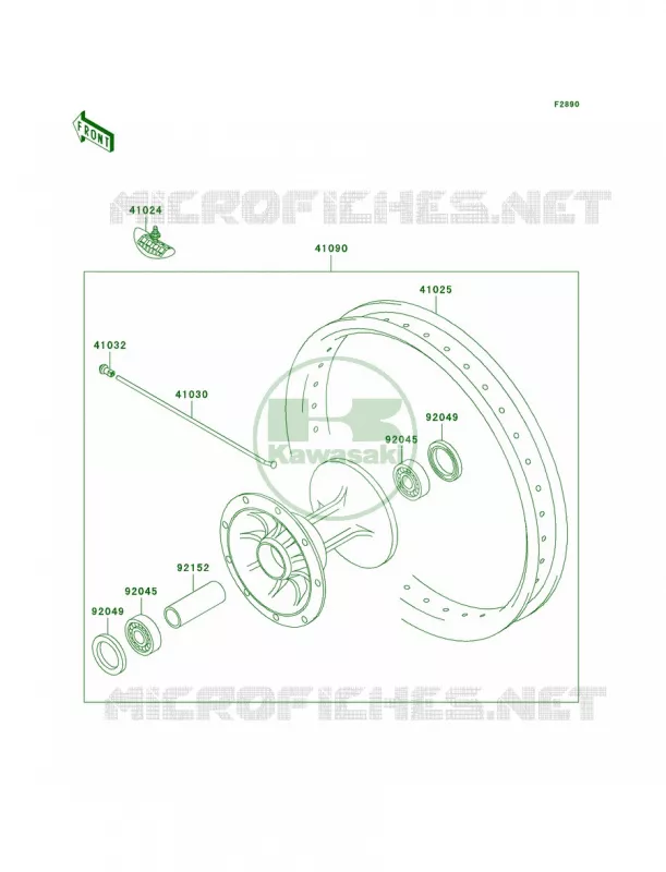 Optional Parts20in Front Wheel Kawasaki MOTOS 250 2004 KX250  KX250-M2