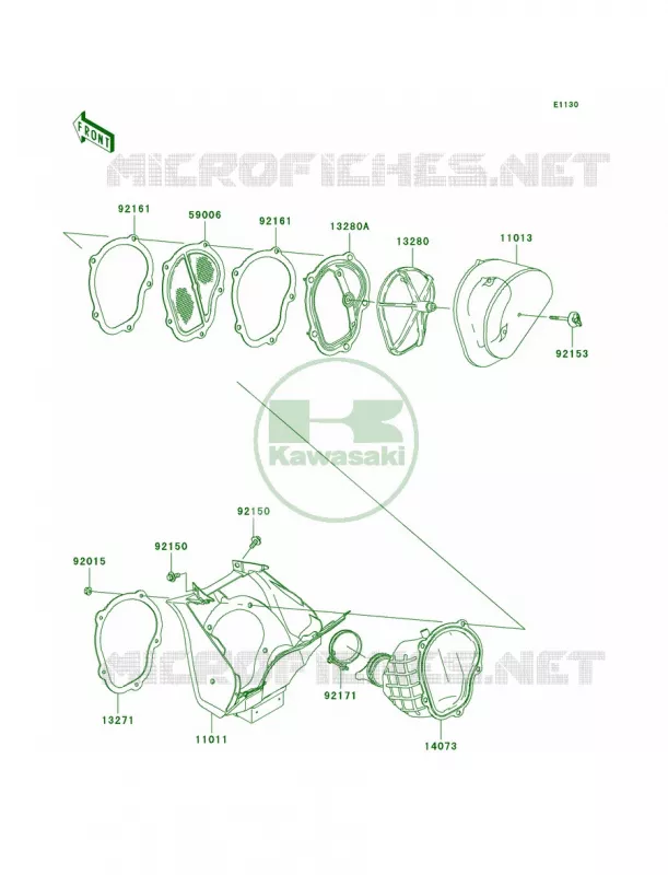 Air Cleaner Kawasaki MOTOS 250 2004 KX250F  KX250-N1
