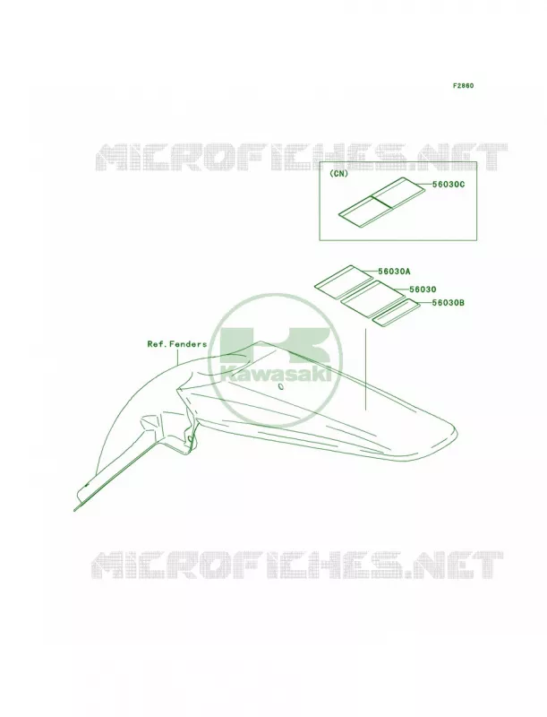 Labels Kawasaki MOTOS 250 2004 KX250F  KX250-N1