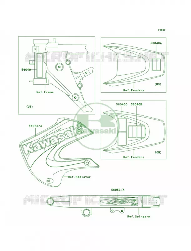 LabelsKX65-A1 Kawasaki MOTOS 65 2004 KX65  KX65-A5