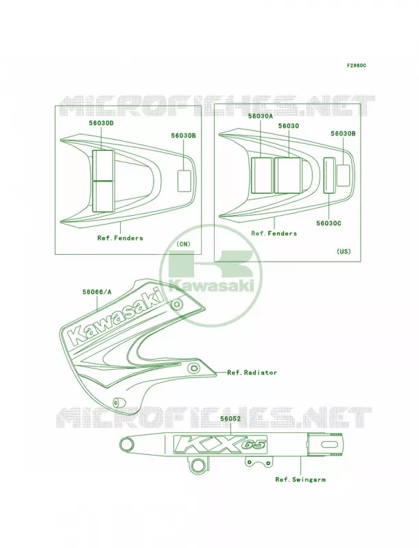 LabelsKX65-A4 Kawasaki MOTOS 65 2004 KX65  KX65-A5