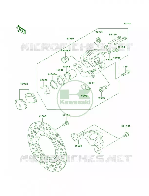 Rear BrakeKX65-A5 Kawasaki MOTOS 65 2004 KX65  KX65-A5