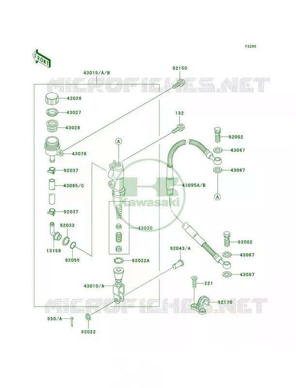 Rear Master Cylinder Kawasaki MOTOS 65 2004 KX65  KX65-A5