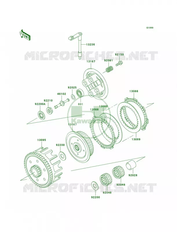 Clutch Kawasaki MOTOS 85 2004 KX85  KX85-A4