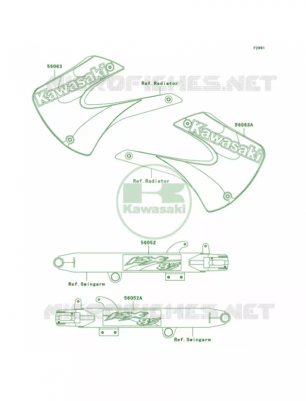 DecalsA1 Kawasaki MOTOS 85 2004 KX85  KX85-A4