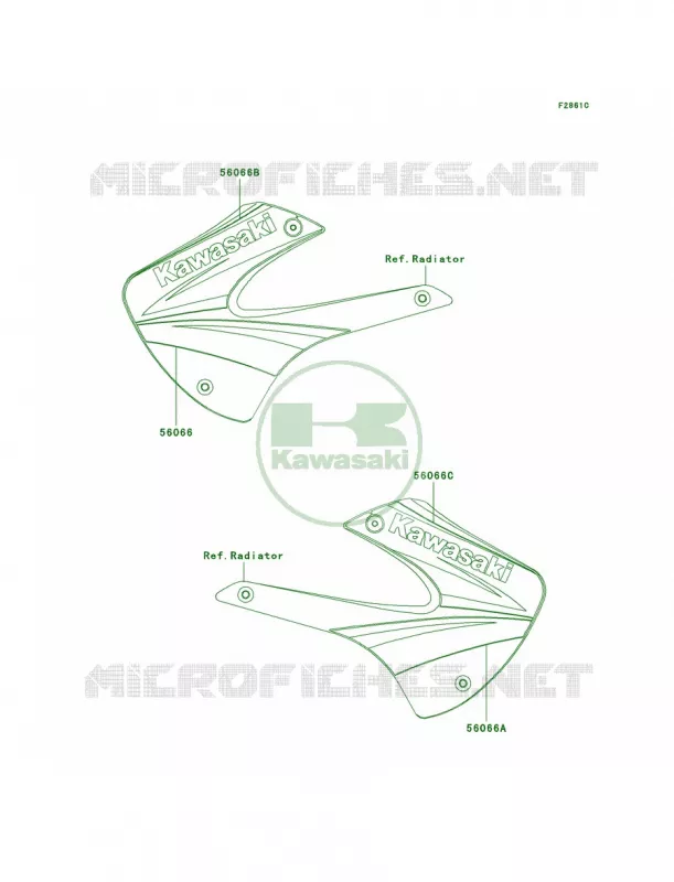 DecalsA4 Kawasaki MOTOS 85 2004 KX85  KX85-A4