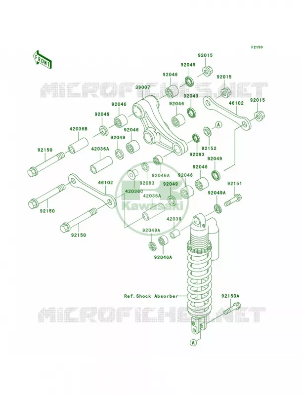 Rear Suspension Kawasaki MOTOS 85 2004 KX85  KX85-A4