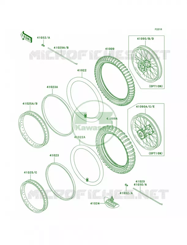 WheelsTires Kawasaki MOTOS 85 2004 KX85  KX85-A4