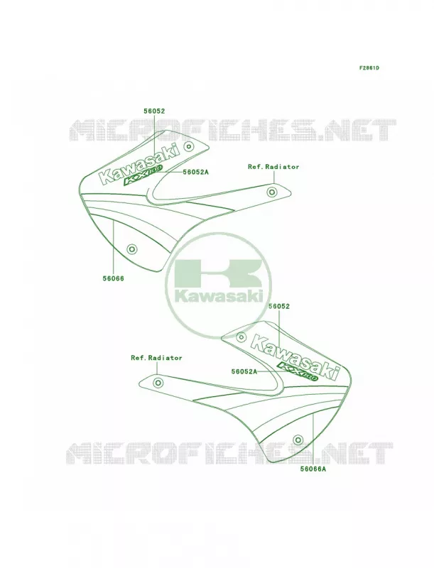 DecalsD5 Kawasaki MOTOS 100 2003 KX100  KX100-D3