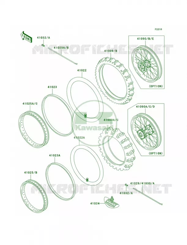 WheelsTires Kawasaki MOTOS 100 2003 KX100  KX100-D3