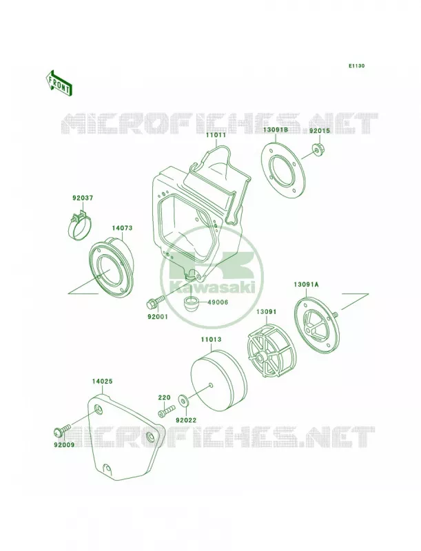 Air Cleaner Kawasaki MOTOS 60 2003 KX60  KX60-B19