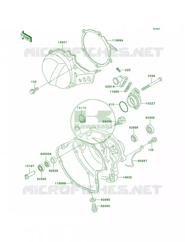 Engine Covers Kawasaki MOTOS 60 2003 KX60  KX60-B19