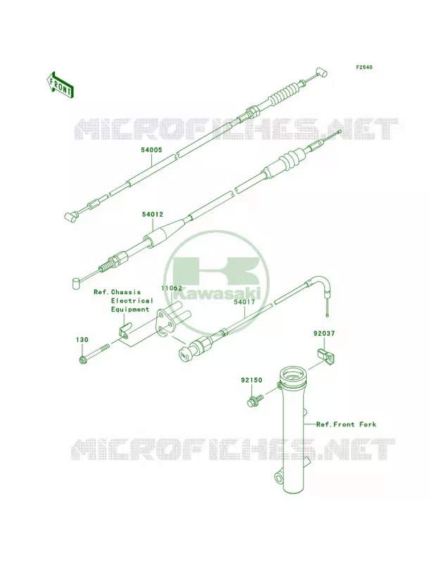 Cables Kawasaki MOTOS 110 2009 KLX110  KLX110A9F