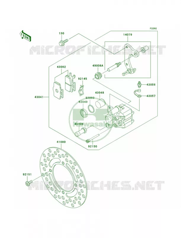 Front BrakeKX65-A1-A4 Kawasaki MOTOS 65 2003 KX65  KX65-A4