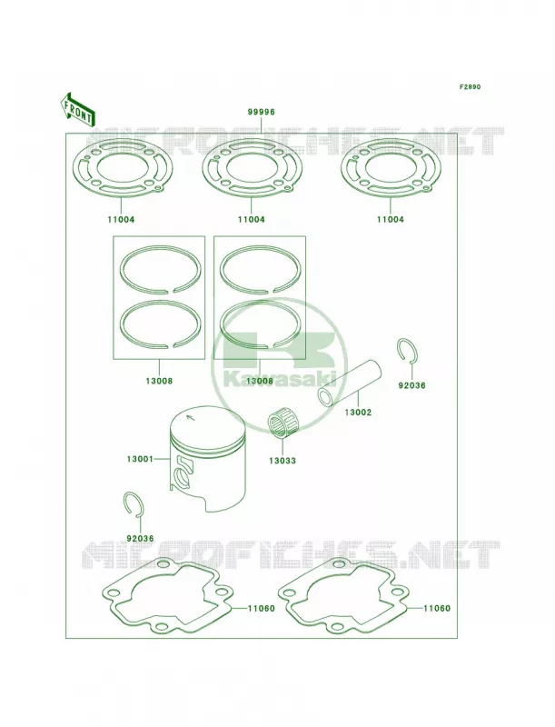 Optional PartsTop End Kit Kawasaki MOTOS 65 2003 KX65  KX65-A4