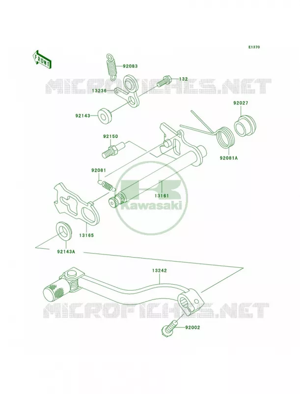 Gear Change Mechanism Kawasaki MOTOS 85 2003 KX85  KX85-A3