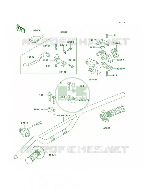 Handlebar Kawasaki MOTOS 85 2003 KX85  KX85-A3