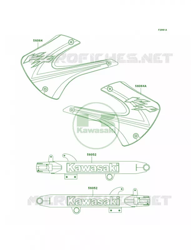 DecalsD2 Kawasaki MOTOS 100 2002 KX100  KX100-D2