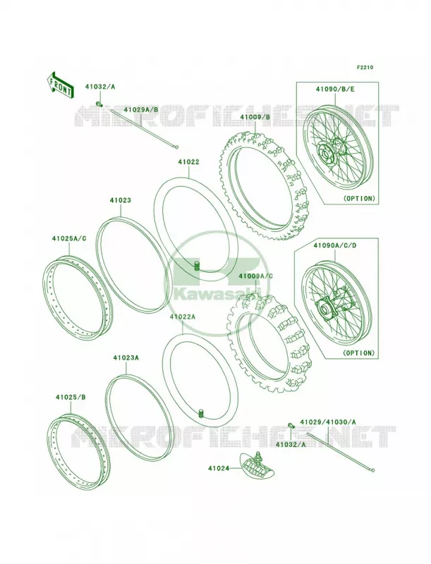 WheelsTires Kawasaki MOTOS 100 2002 KX100  KX100-D2