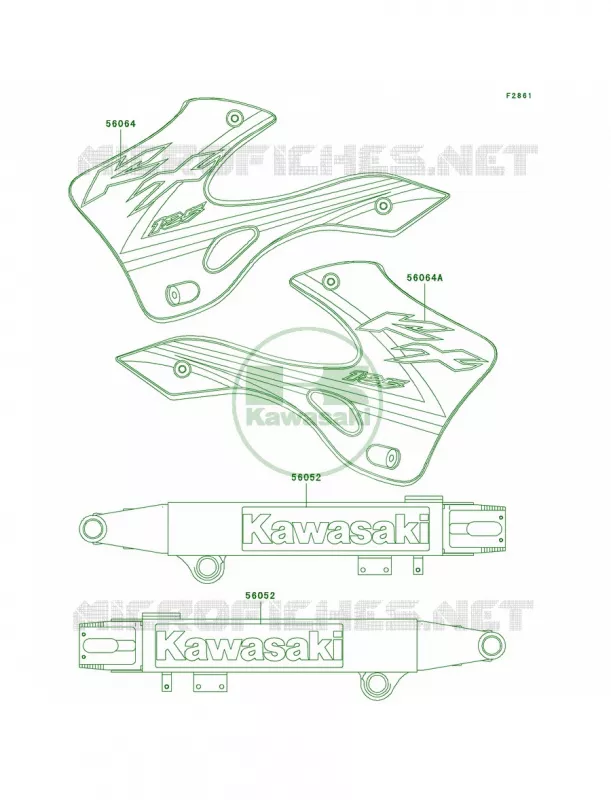Decals Kawasaki MOTOS 125 2002 KX125  KX125-L4