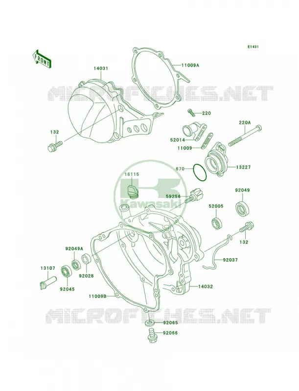 Engine Covers Kawasaki MOTOS 60 2002 KX60  KX60-B18