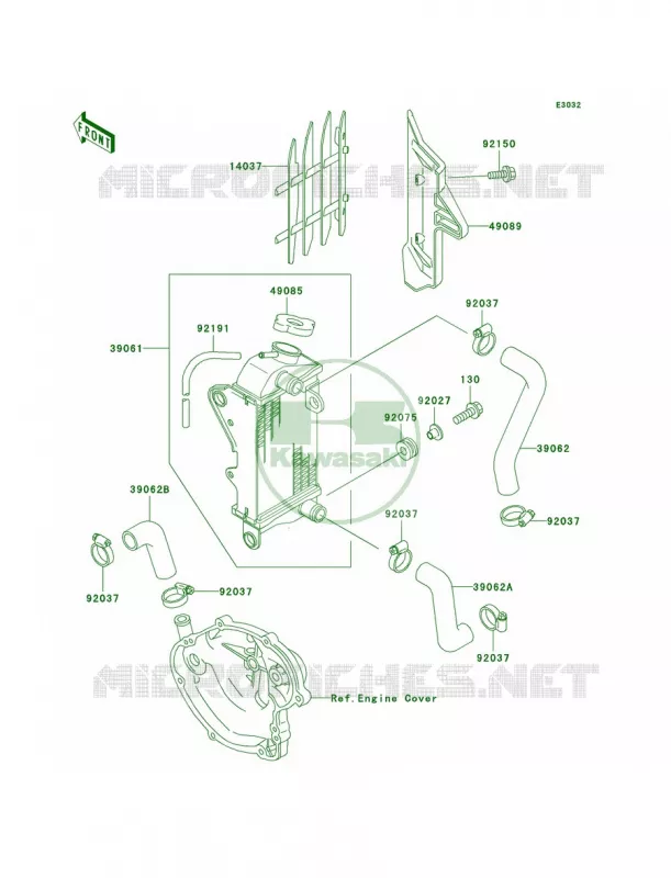 Radiator Kawasaki MOTOS 60 2002 KX60  KX60-B18