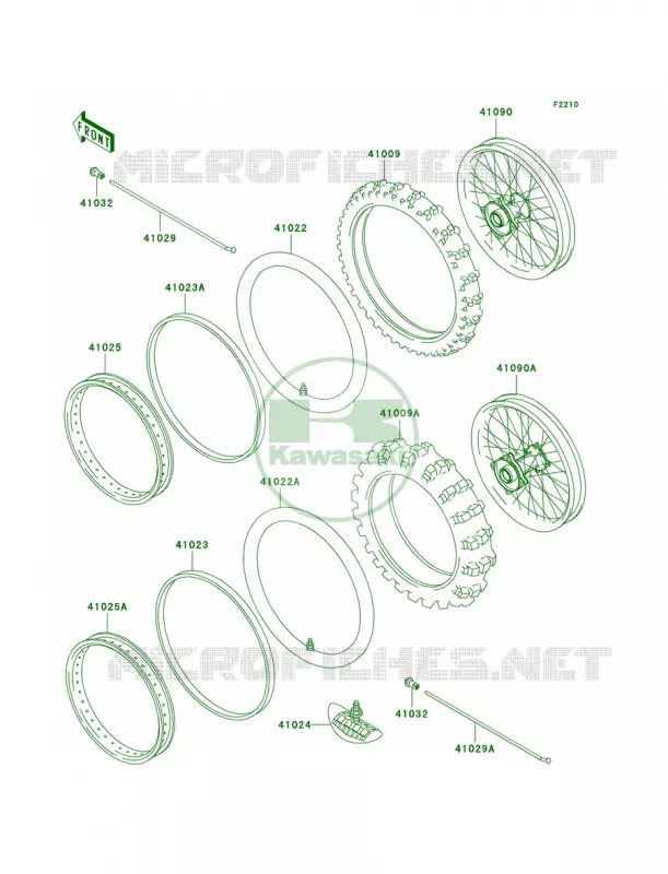 WheelsTires Kawasaki MOTOS 65 2002 KX65  KX65-A3