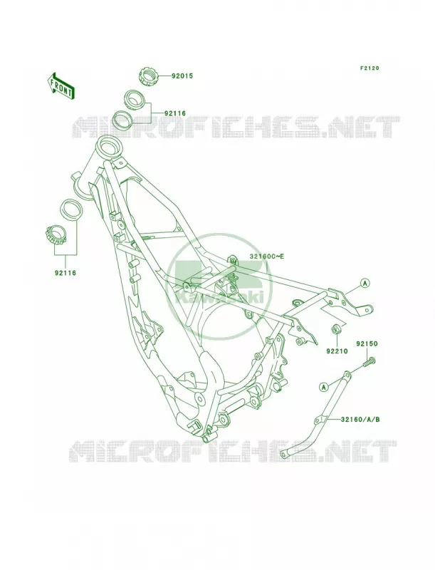 Frame Kawasaki MOTOS 85 2002 KX85  KX85-A2