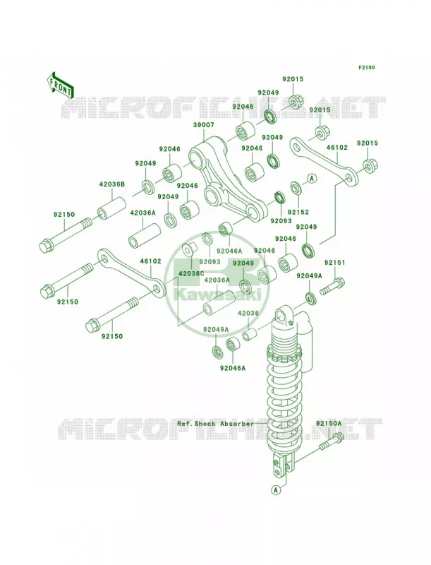 Rear Suspension Kawasaki MOTOS 85 2002 KX85  KX85-A2
