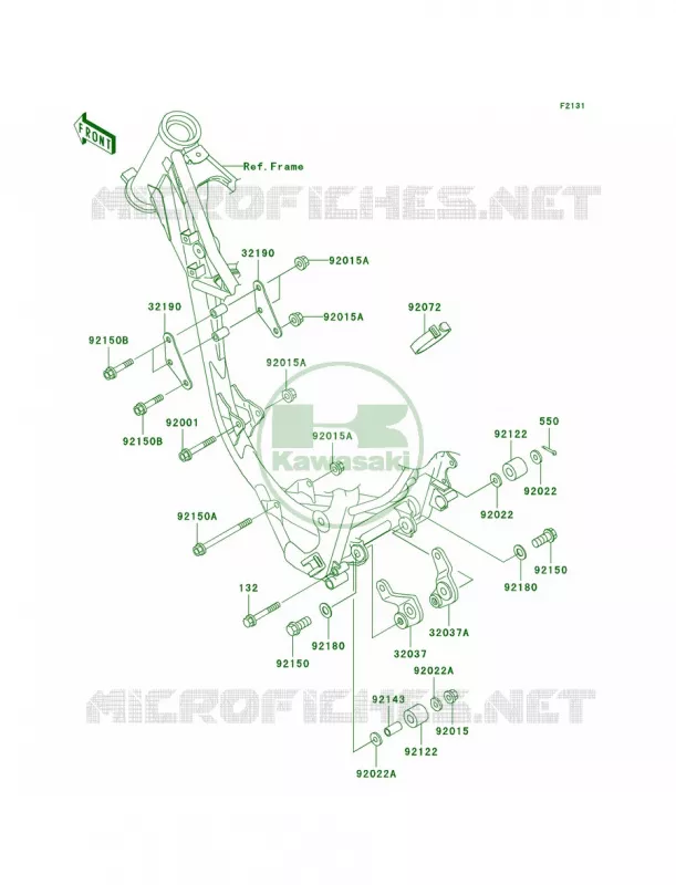 Frame Fittings Kawasaki MOTOS 100 2001 KX100  KX100-D1