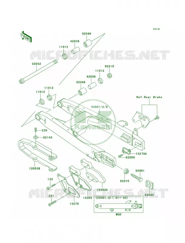 Swingarm Kawasaki MOTOS 100 2001 KX100  KX100-D1