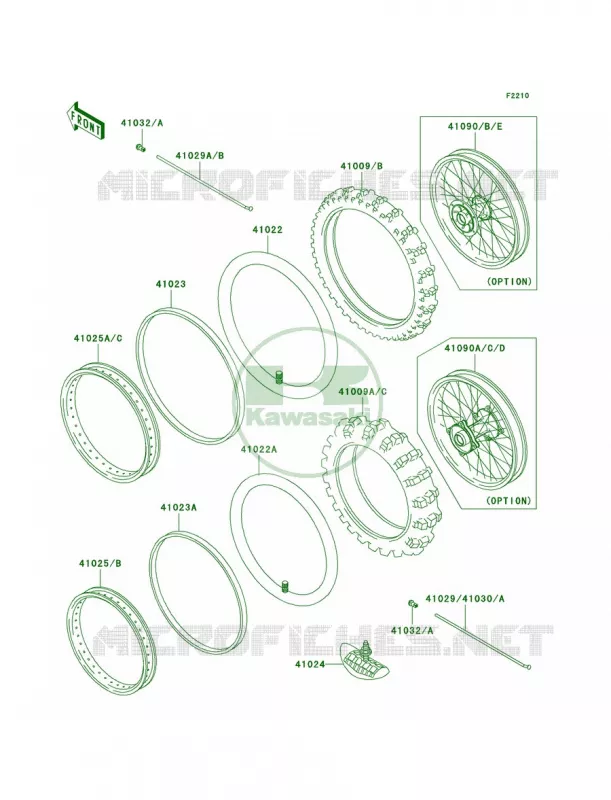 WheelsTires Kawasaki MOTOS 100 2001 KX100  KX100-D1