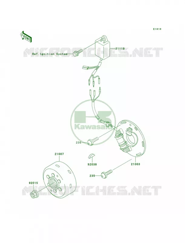 Generator Kawasaki MOTOS 500 2001 KX500  KX500-E13